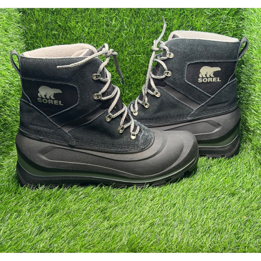 Sorel Buxton Peak Mens size 11 Winter Boots Black Quarry Waterproof Insulated